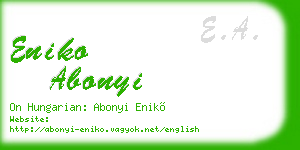 eniko abonyi business card
